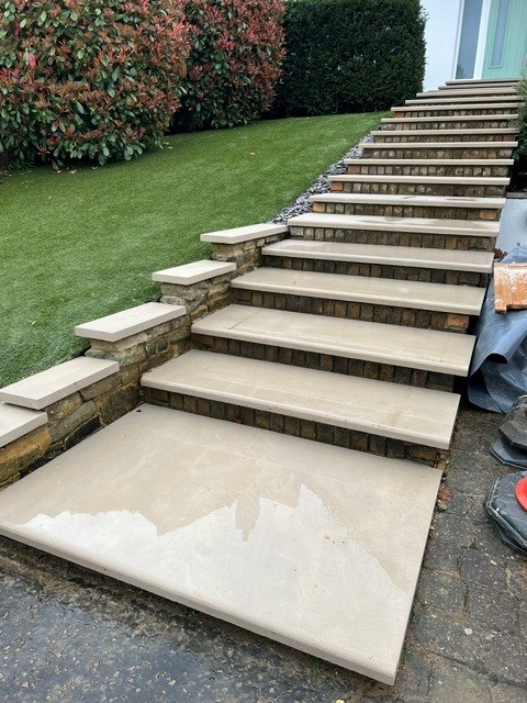 Grey Buff Sandstone steps